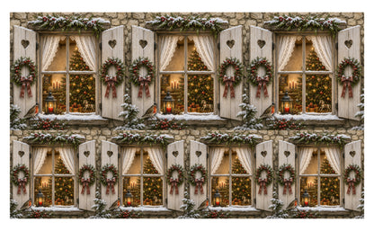 DecoCraft - Studio 1375 - Scenic Tiles Series - Christmas Postcards - Christmas at the Window