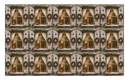 DecoCraft - Studio 1375 - Scenic Tiles Series - Christmas Postcards - Christmas at the Window