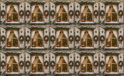 DecoCraft - Studio 1375 - Scenic Tiles Series - Christmas Postcards - Christmas at the Window