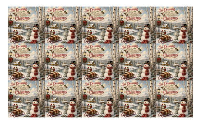 DecoCraft - Studio 1375 - Scenic Tiles Series - Christmas Postcards - Dreaming of a White Christmas