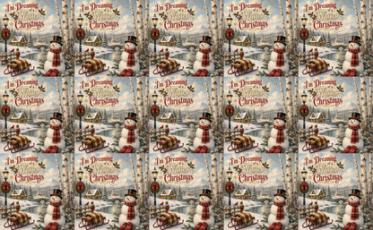 DecoCraft - Studio 1375 - Scenic Tiles Series - Christmas Postcards - Dreaming of a White Christmas