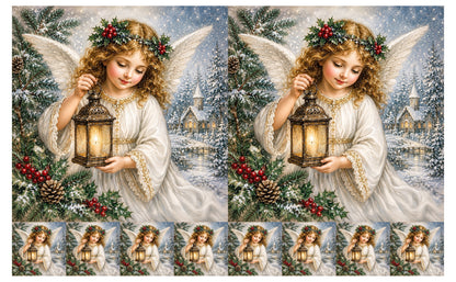 DecoCraft - Studio 1375 - Scenic Tiles Series - Christmas Postcards - Guiding Light of Christmas