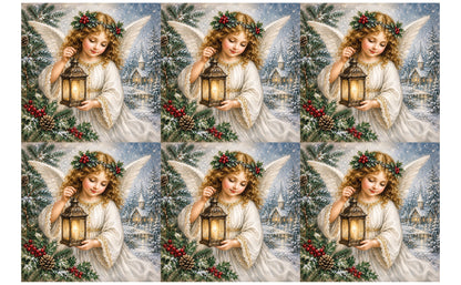 DecoCraft - Studio 1375 - Scenic Tiles Series - Christmas Postcards - Guiding Light of Christmas