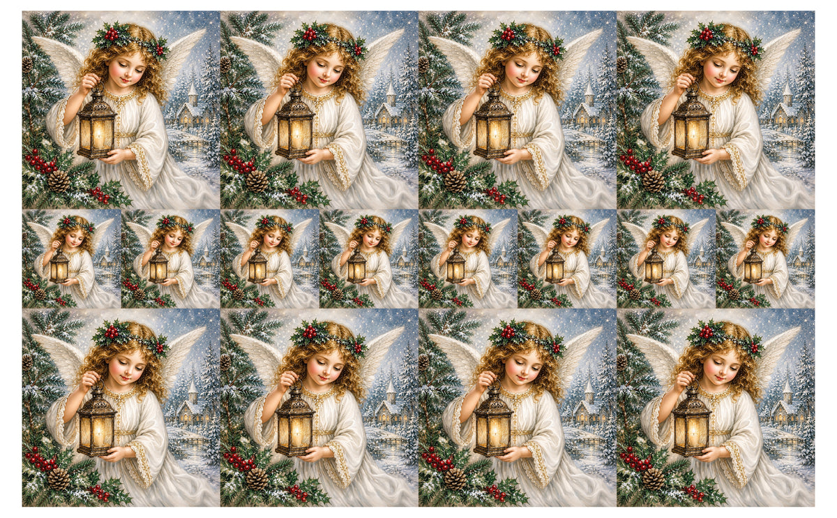 DecoCraft - Studio 1375 - Scenic Tiles Series - Christmas Postcards - Guiding Light of Christmas