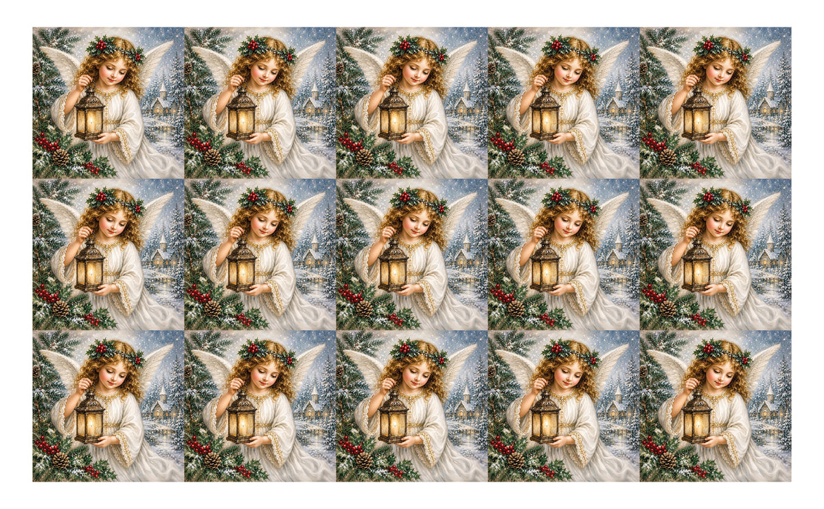 DecoCraft - Studio 1375 - Scenic Tiles Series - Christmas Postcards - Guiding Light of Christmas