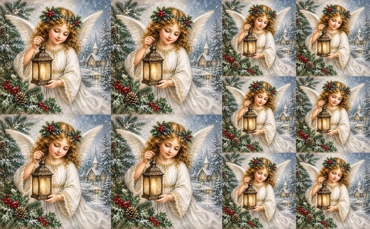 DecoCraft - Studio 1375 - Scenic Tiles Series - Christmas Postcards - Guiding Light of Christmas