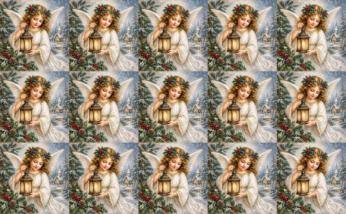 DecoCraft - Studio 1375 - Scenic Tiles Series - Christmas Postcards - Guiding Light of Christmas
