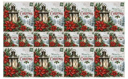 DecoCraft - Studio 1375 - Scenic Tiles Series - Christmas Postcards - Lantern Light at Christmas