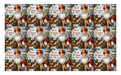 DecoCraft - Studio 1375 - Scenic Tiles Series - Christmas Postcards - St. Nicholas and Christmas Treasures
