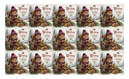 DecoCraft - Studio 1375 - Scenic Tiles Series - Christmas Postcards - Winters Little Gatherer