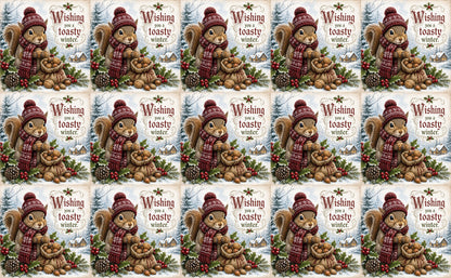 DecoCraft - Studio 1375 - Scenic Tiles Series - Christmas Postcards - Winters Little Gatherer