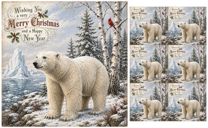 DecoCraft - Studio 1375 - Scenic Tiles Series - Christmas Postcards - Winters Silent Guardian