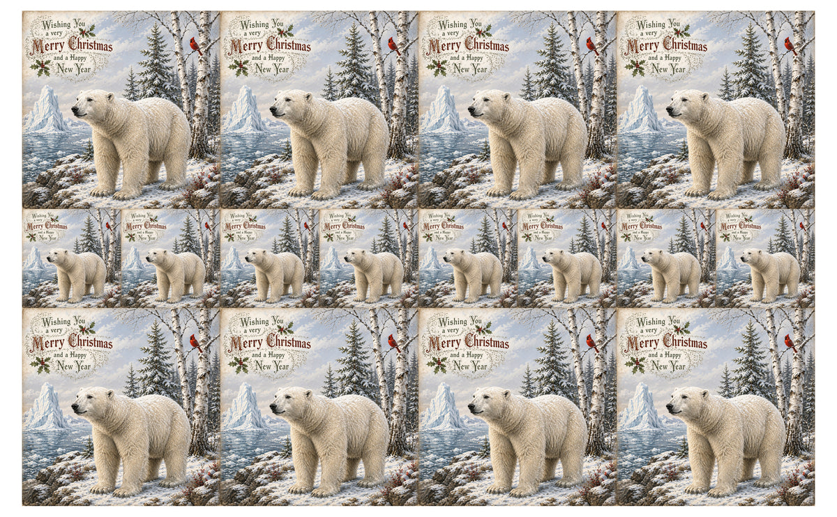 DecoCraft - Studio 1375 - Scenic Tiles Series - Christmas Postcards - Winters Silent Guardian