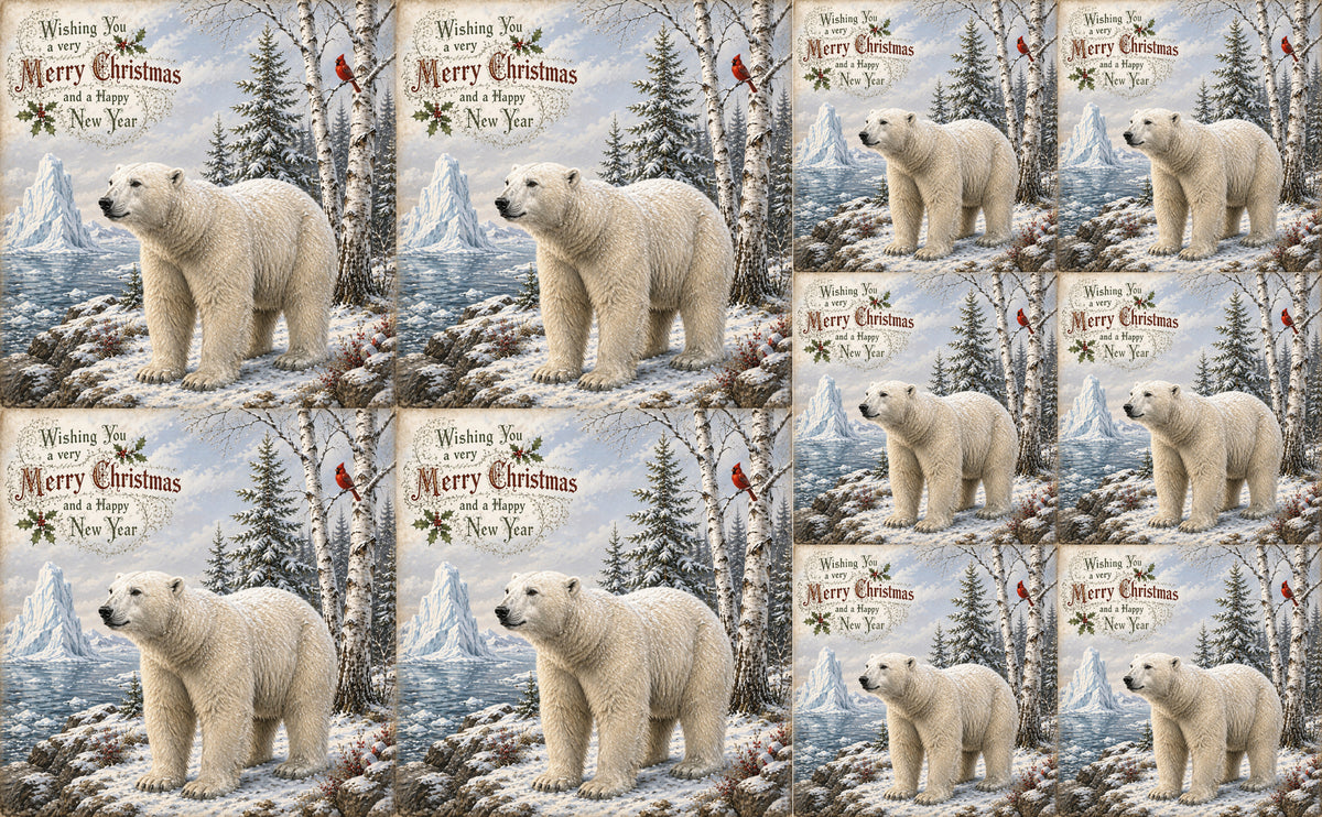 DecoCraft - Studio 1375 - Scenic Tiles Series - Christmas Postcards - Winters Silent Guardian