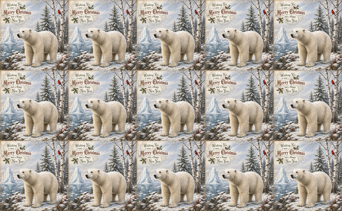 DecoCraft - Studio 1375 - Scenic Tiles Series - Christmas Postcards - Winters Silent Guardian