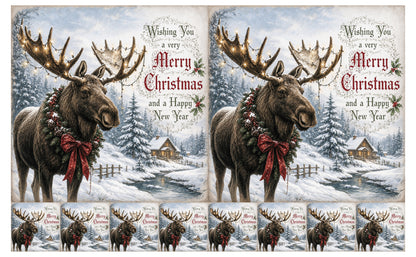DecoCraft - Studio 1375 - Scenic Tiles Series - Christmas Postcards - Yuletide in the Pines