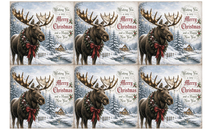 DecoCraft - Studio 1375 - Scenic Tiles Series - Christmas Postcards - Yuletide in the Pines