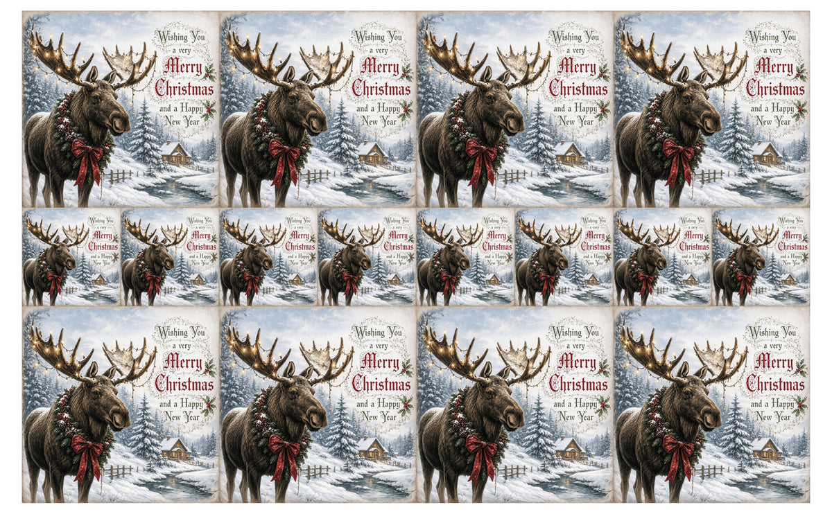 DecoCraft - Studio 1375 - Scenic Tiles Series - Christmas Postcards - Yuletide in the Pines