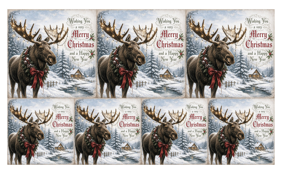 DecoCraft - Studio 1375 - Scenic Tiles Series - Christmas Postcards - Yuletide in the Pines