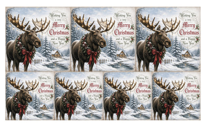 DecoCraft - Studio 1375 - Scenic Tiles Series - Christmas Postcards - Yuletide in the Pines