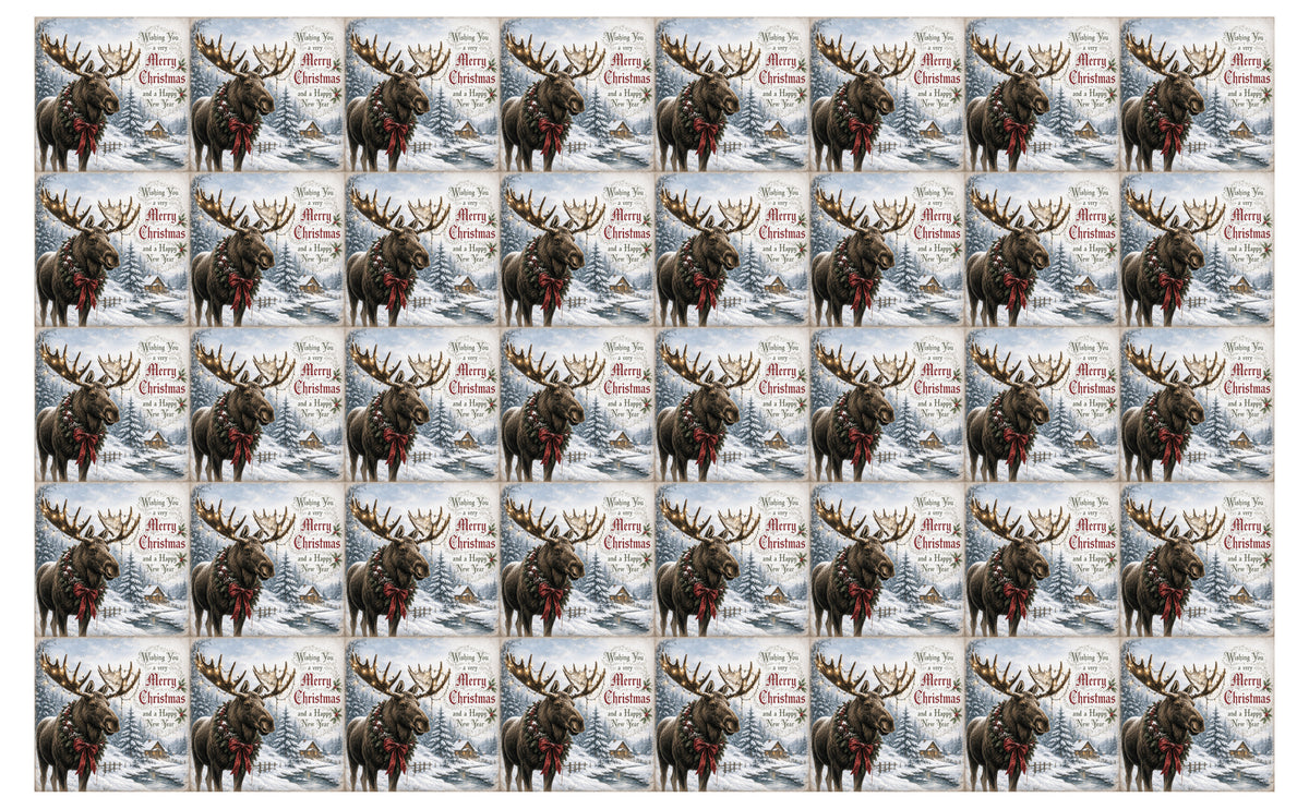 DecoCraft - Studio 1375 - Scenic Tiles Series - Christmas Postcards - Yuletide in the Pines