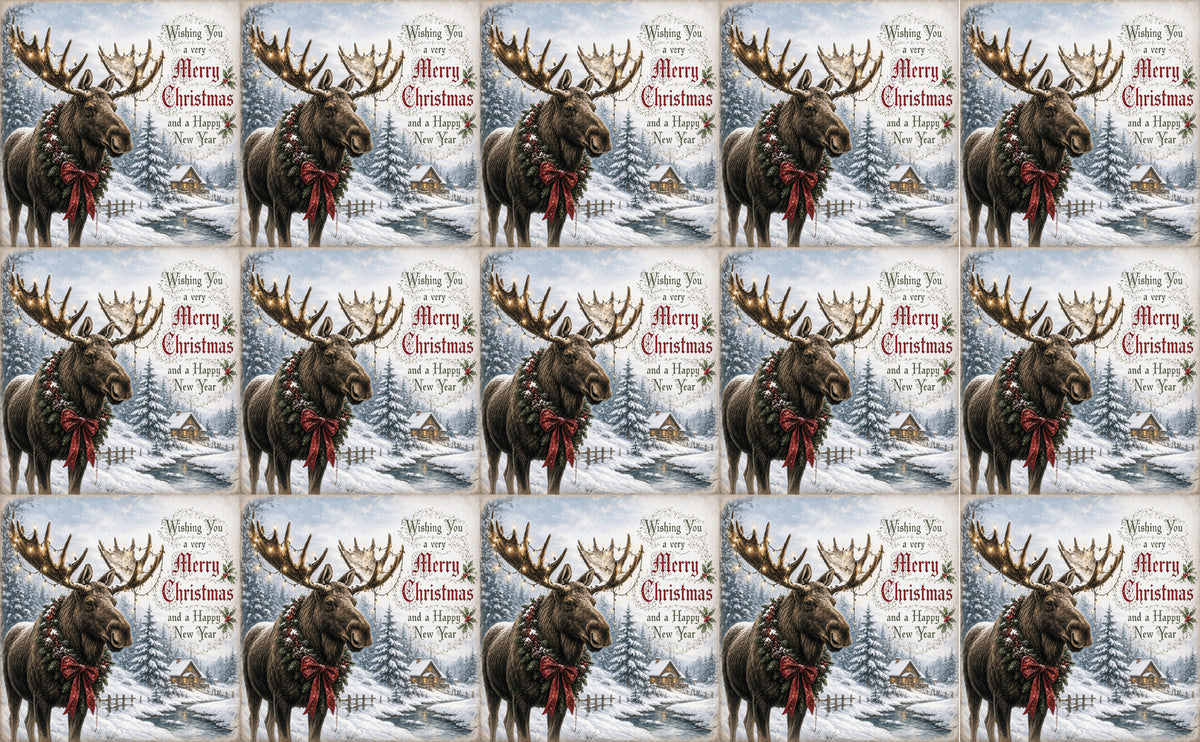 DecoCraft - Studio 1375 - Scenic Tiles Series - Christmas Postcards - Yuletide in the Pines