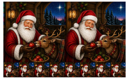 DecoCraft - Studio 1375 - Scenic Tiles Series - Vintage Santa - A Treat Before Flight