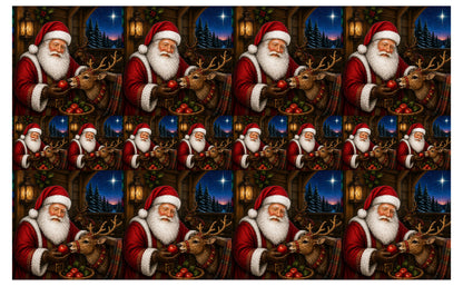 DecoCraft - Studio 1375 - Scenic Tiles Series - Vintage Santa - A Treat Before Flight