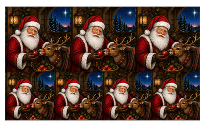 DecoCraft - Studio 1375 - Scenic Tiles Series - Vintage Santa - A Treat Before Flight