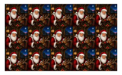 DecoCraft - Studio 1375 - Scenic Tiles Series - Vintage Santa - A Treat Before Flight