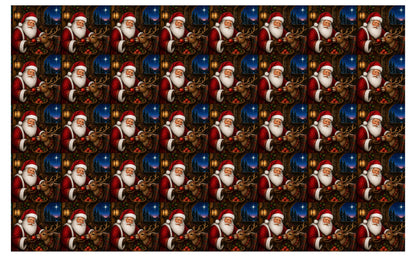 DecoCraft - Studio 1375 - Scenic Tiles Series - Vintage Santa - A Treat Before Flight