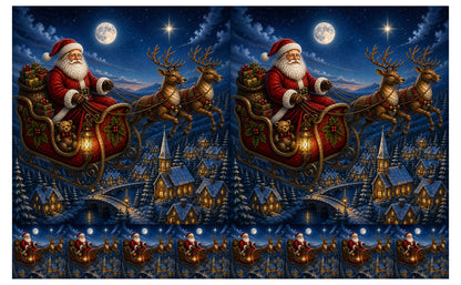DecoCraft - Studio 1375 - Scenic Tiles Series - Vintage Santa - Christmas Eve Treat