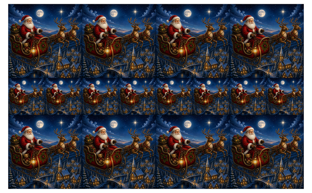 DecoCraft - Studio 1375 - Scenic Tiles Series - Vintage Santa - Christmas Eve Treat