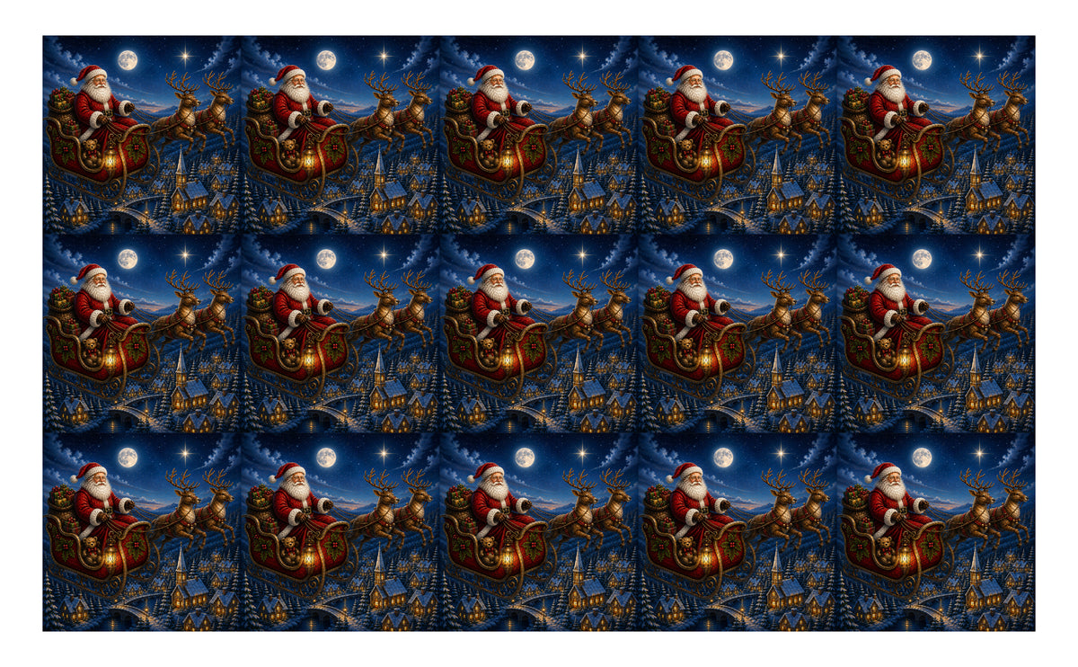 DecoCraft - Studio 1375 - Scenic Tiles Series - Vintage Santa - Christmas Eve Treat