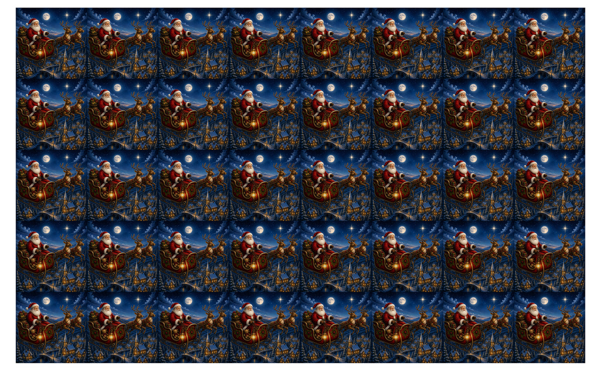 DecoCraft - Studio 1375 - Scenic Tiles Series - Vintage Santa - Christmas Eve Treat
