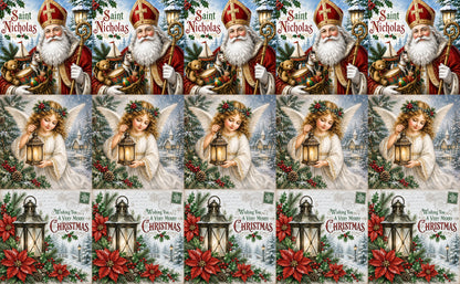 DecoCraft - Studio 1375 - Scenic Tiles Series - Christmas Postcards - Assortment I