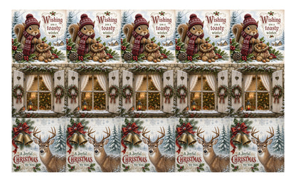 DecoCraft - Studio 1375 - Scenic Tiles Series - Christmas Postcards - Assortment II