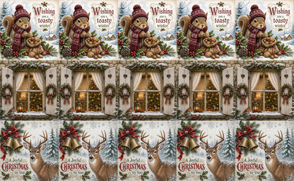 DecoCraft - Studio 1375 - Scenic Tiles Series - Christmas Postcards - Assortment II