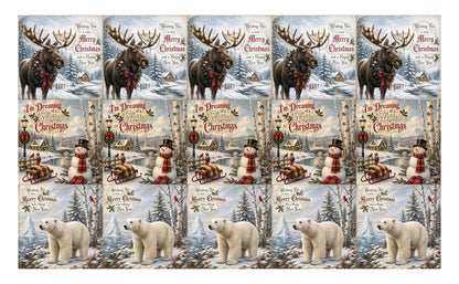 DecoCraft - Studio 1375 - Scenic Tiles Series - Christmas Postcards - Assortment III