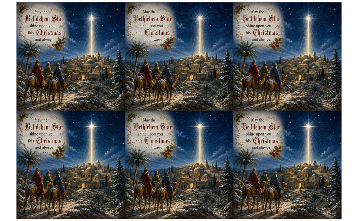 DecoCraft - Studio 1375 - Scenic Tiles Series - Beneath the Bethlehem Star