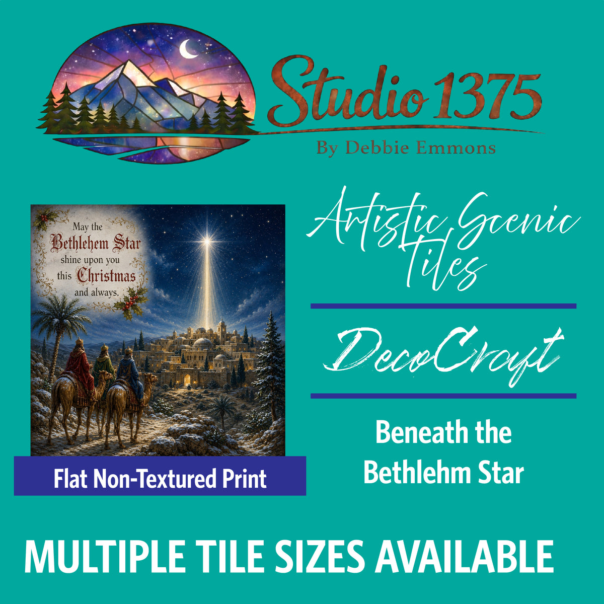 DecoCraft - Studio 1375 - Scenic Tiles Series - Beneath the Bethlehem Star