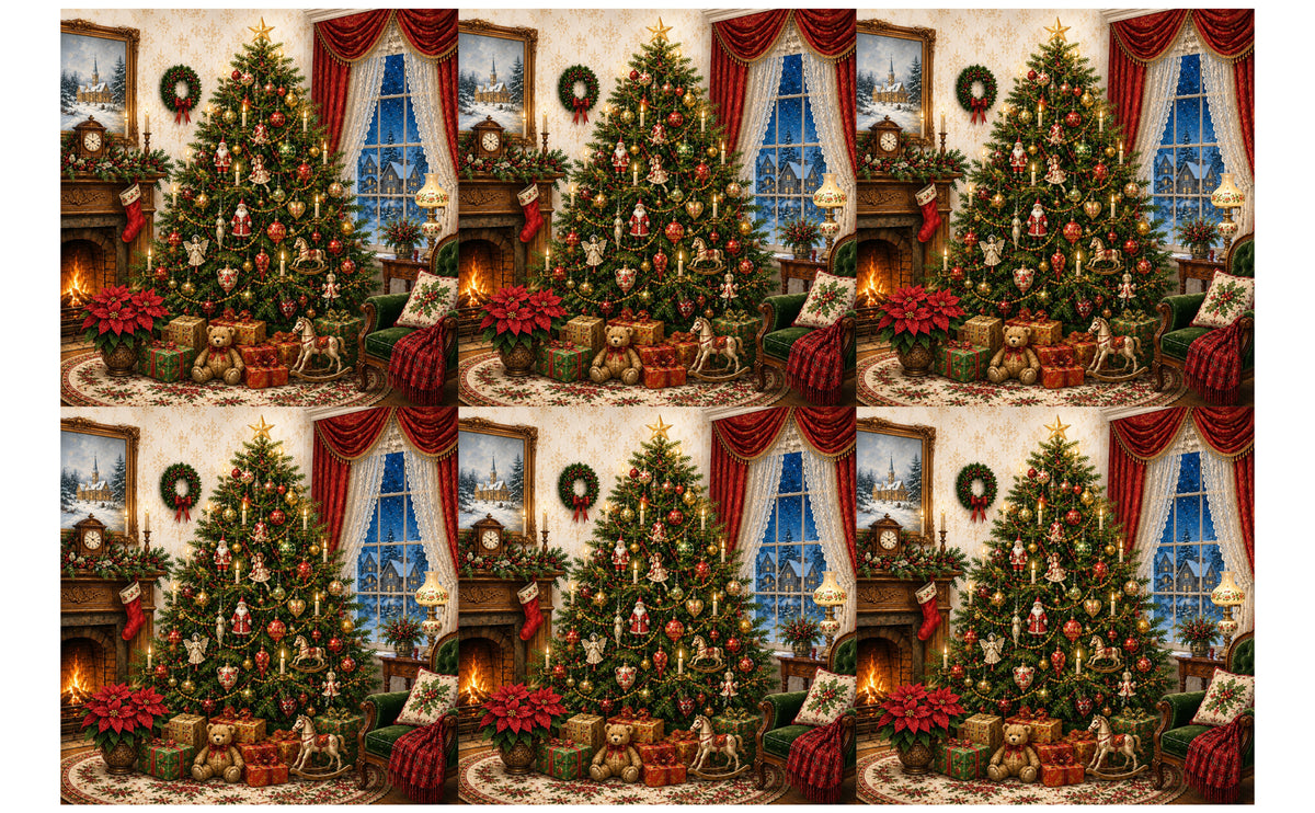 DecoCraft - Studio 1375 - Scenic Tiles Series - Christmas Eve in the Parlor