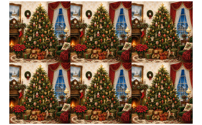 DecoCraft - Studio 1375 - Scenic Tiles Series - Christmas Eve in the Parlor