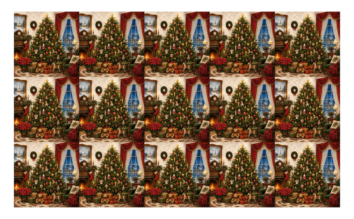 DecoCraft - Studio 1375 - Scenic Tiles Series - Christmas Eve in the Parlor