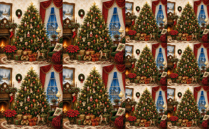 DecoCraft - Studio 1375 - Scenic Tiles Series - Christmas Eve in the Parlor
