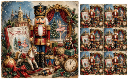 DecoCraft - Studio 1375 - Scenic Tiles Series - Nutcracker Christmas Dream