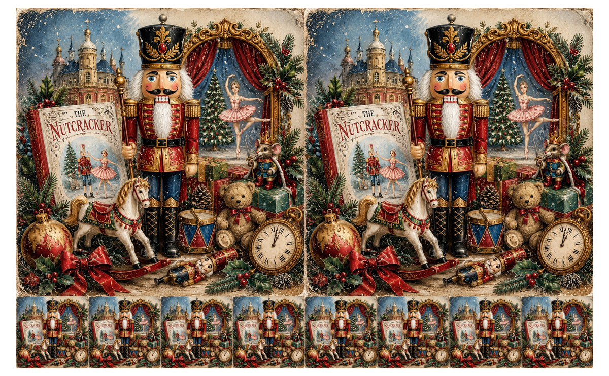 DecoCraft - Studio 1375 - Scenic Tiles Series - Nutcracker Christmas Dream
