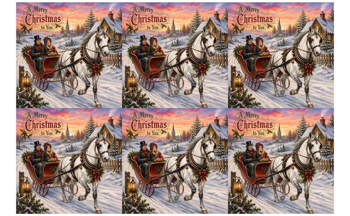 DecoCraft - Studio 1375 - Scenic Tiles Series - Over the Snowy Lane