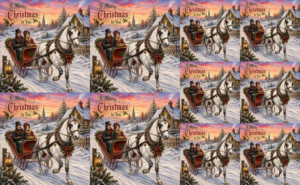 DecoCraft - Studio 1375 - Scenic Tiles Series - Over the Snowy Lane