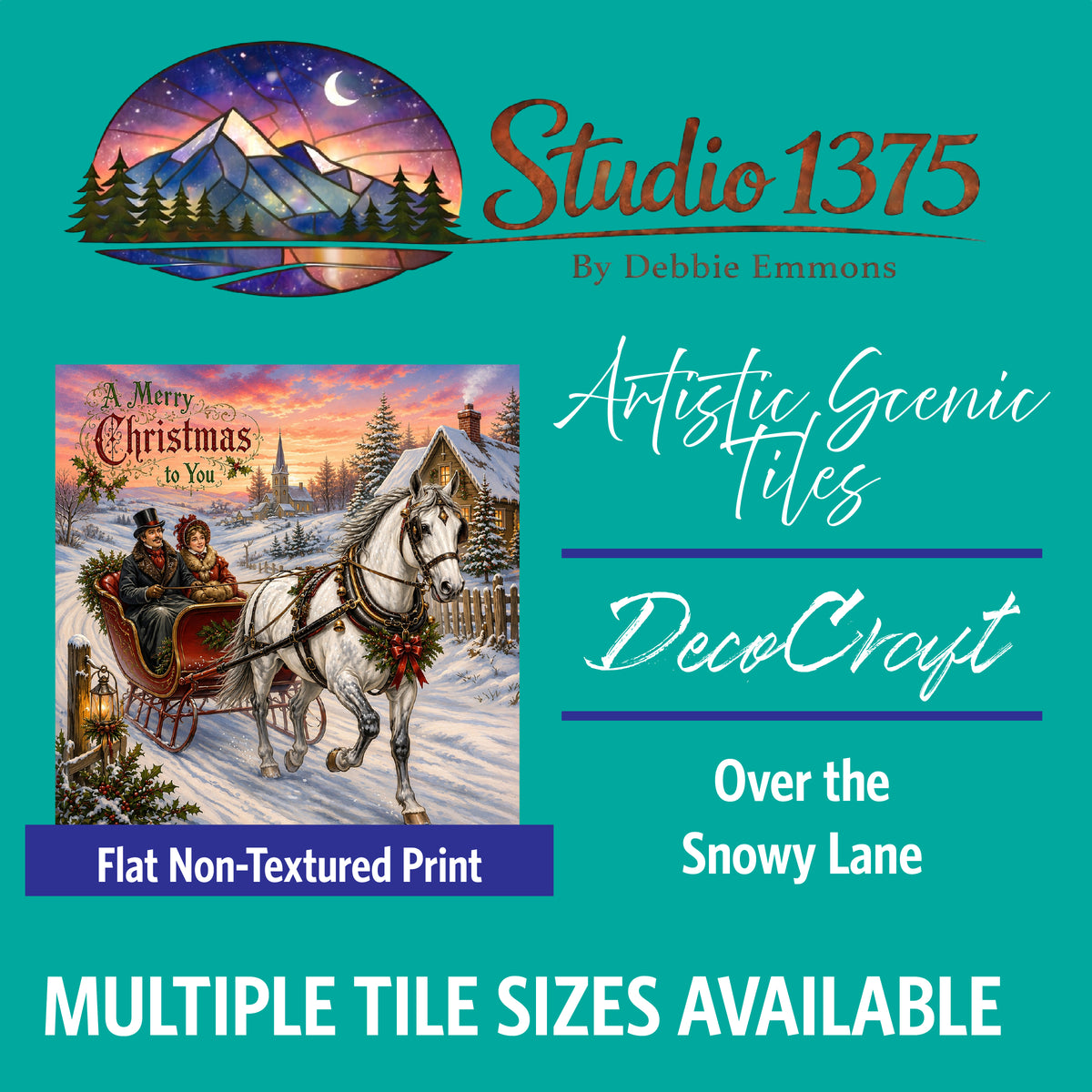 DecoCraft - Studio 1375 - Scenic Tiles Series - Over the Snowy Lane